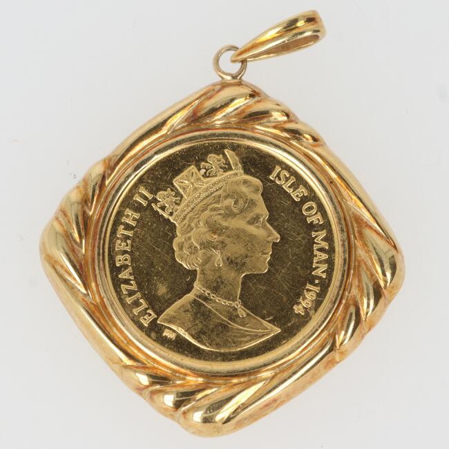 K24/K18YG 1/10OZ マン島キャットコイン エリザベス鋳貨 鋳貨とっ始め 金貨 1994年 総掛け目約4.9g シャンデリヤとっ始め 黄色ゴールド エリザベス メンズ/成人男性 レディース/亭主もち 差し上げ物 差し上げ物 差し上げ物 祝賀会【中古】h