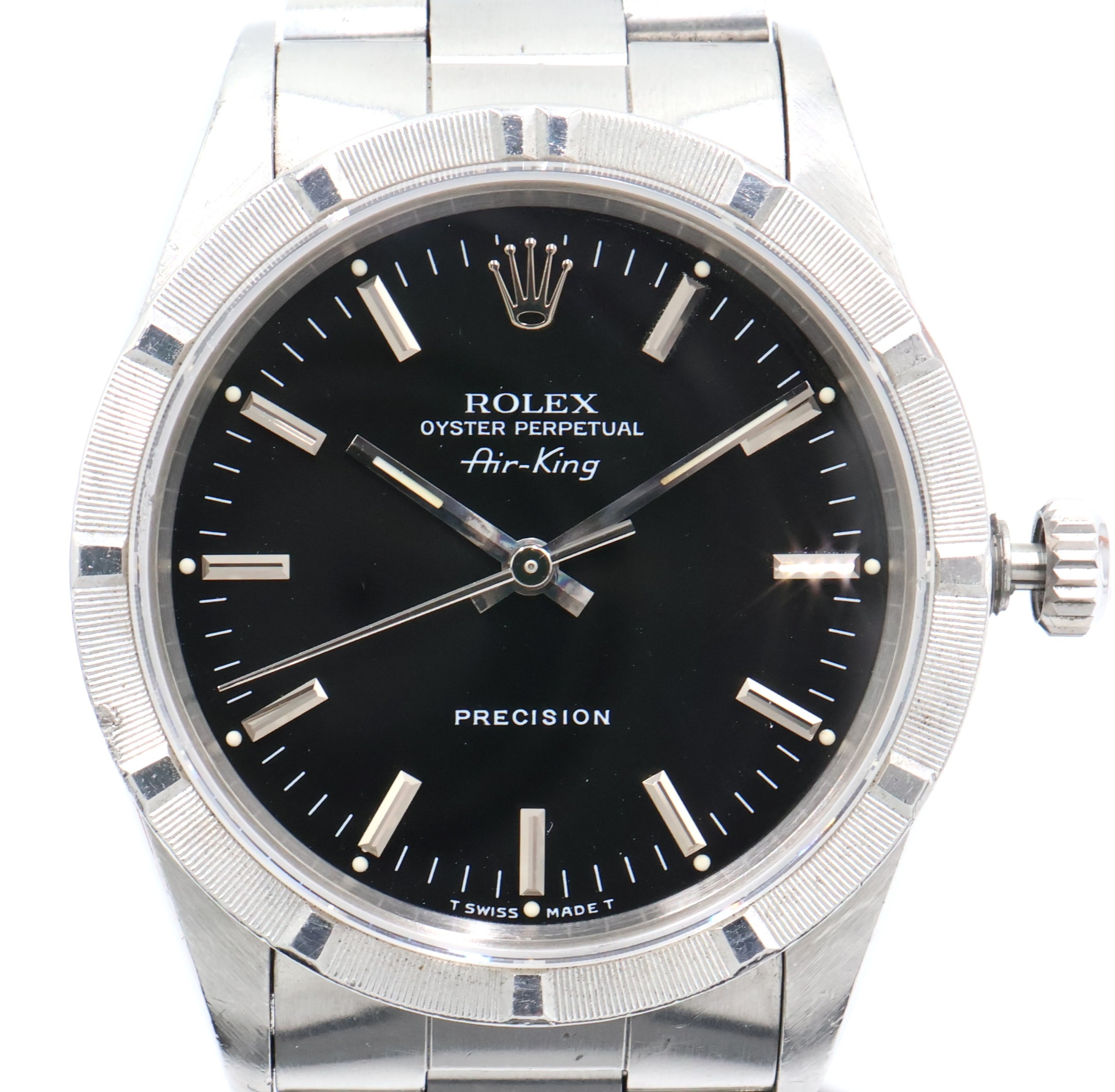 ロレックス【ROLEX】14010 エアキング N番 ウオッチ 自動小銃一巻き レディース/亭主もち メンズ/成人男性 ユニ一発やる/男女兼用 一般受け 黒いこと文字記号盤 SS/ステンレス鋼スチール写真 差し上げ物 差し上げ物 差し上げ物 祝賀会【中古】s 土浦