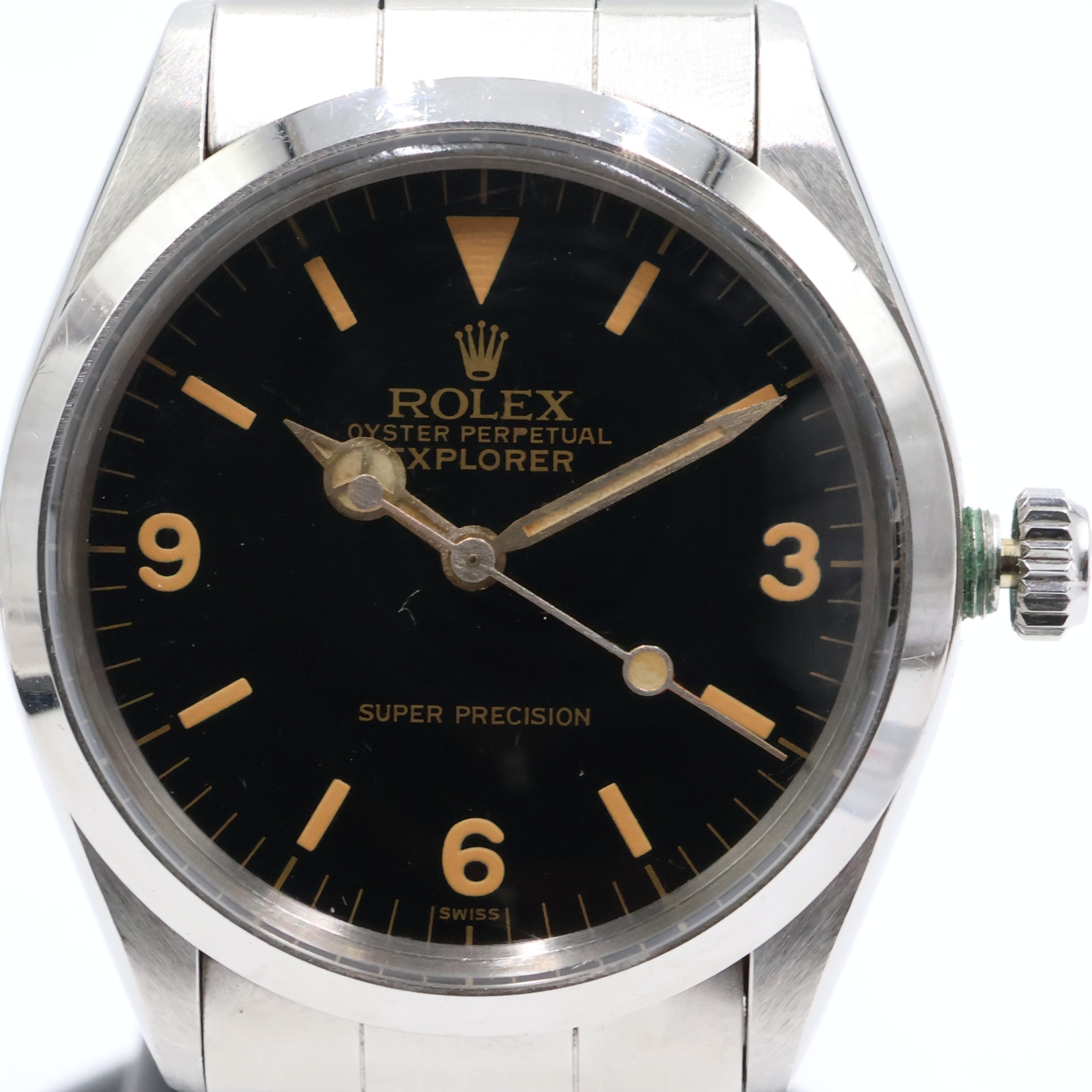 ロレックス【ROLEX】5500 エクスプローラー1黒いこと文字記号盤/黒文字盤 手当たり次第番 ステンレス鋼スチール写真   自動小銃一巻き メンズ/成人男性 差し上げ物 差し上げ物【中古】s 土浦
