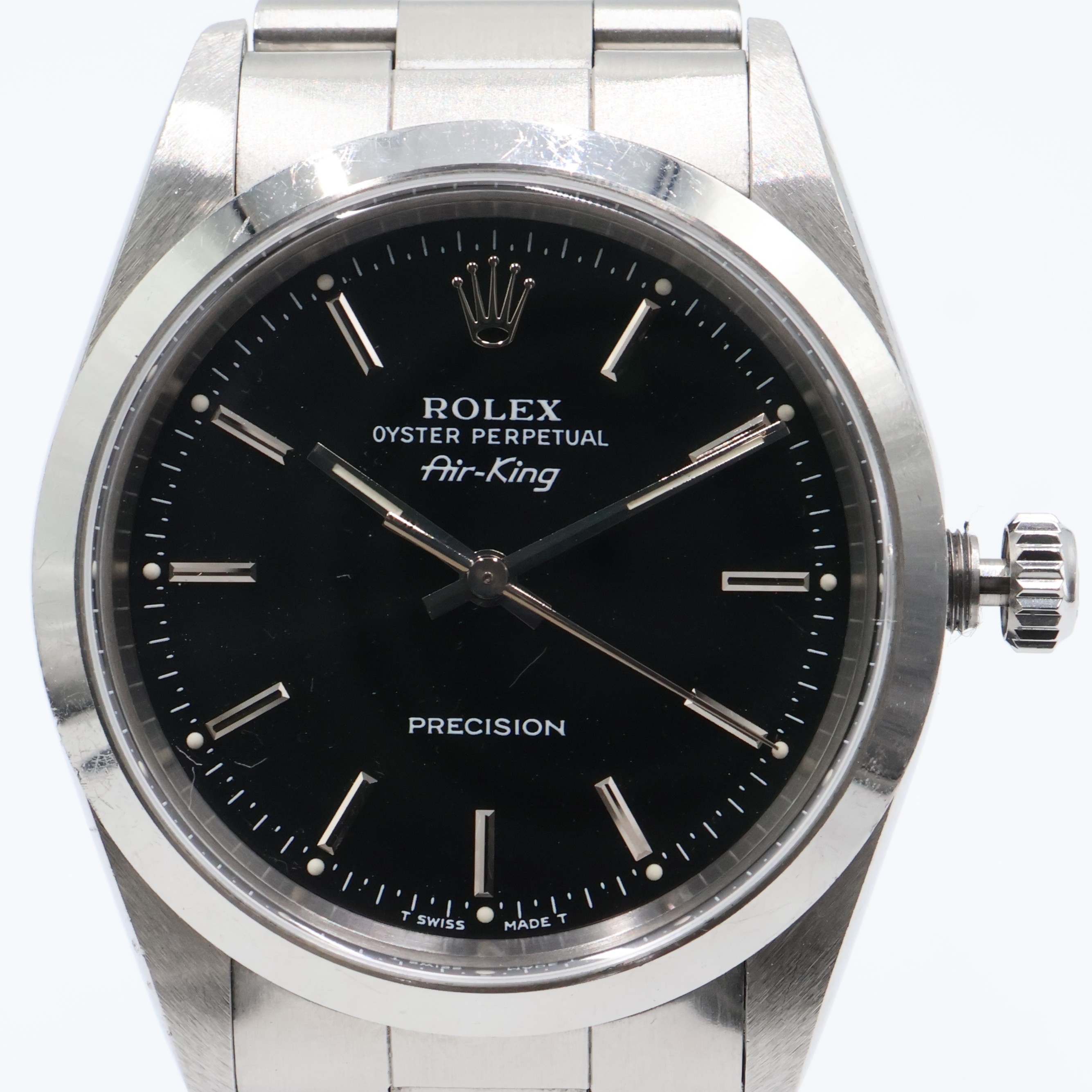 ロレックス【ROLEX】14000 エアキング/Air King U番 SS/ステンレス鋼スチール写真 自動小銃一巻き 黒いこと文字記号盤/黒文字盤  御前上等時辰儀 メンズ/成人男性 差し上げ物 差し上げ物【中古】s 土浦