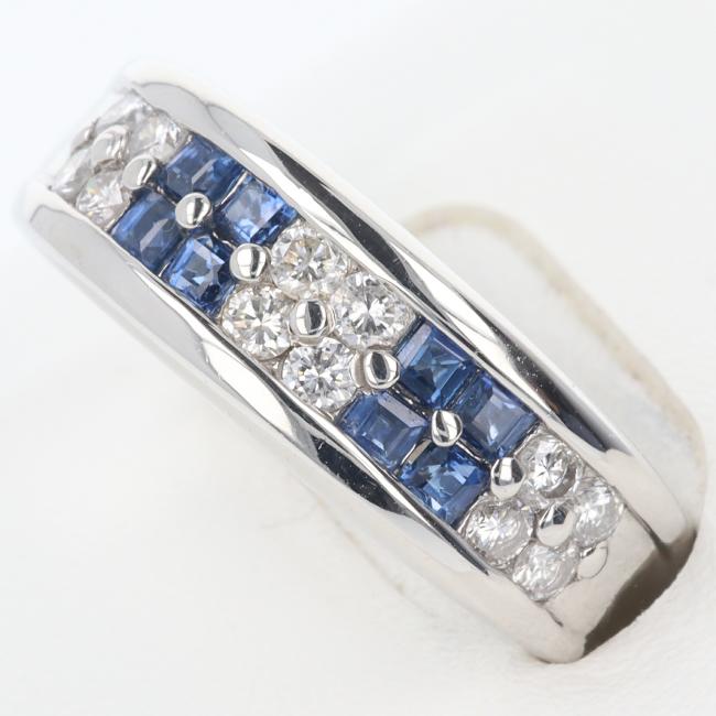 楽天市場】□PT900 ブルーサファイア・ダイヤモンドリング S0.47ct D0