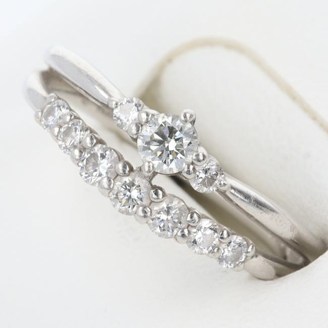 PT950 ダイヤモンドリング D0.50ct 約4.0g/約12.5号 platinum/プラチナ ノーブランドジュエリー JEWELRY 貴金属 指輪 レディース/女性【中古】h土浦