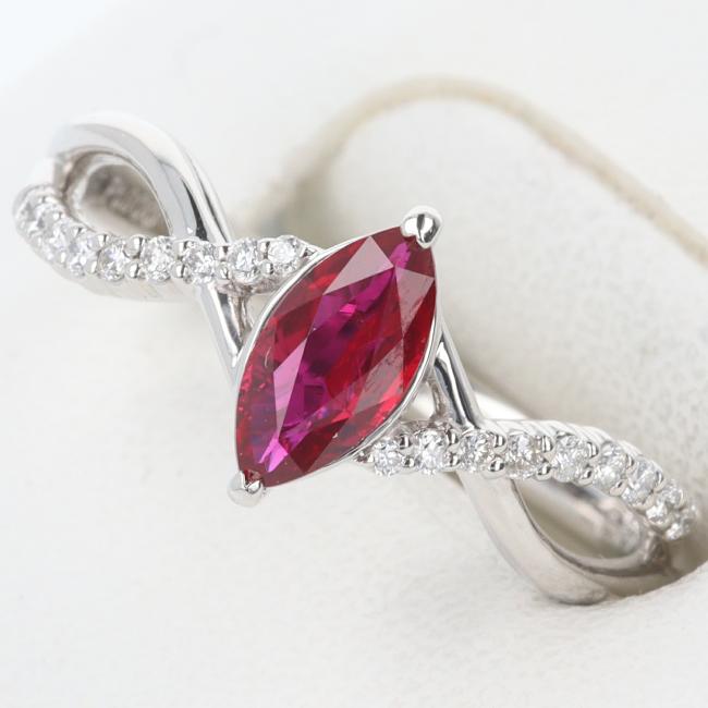 楽天市場】ピンクトルマリンキャッツアイ 2.5ct リング 12.5号 PT900