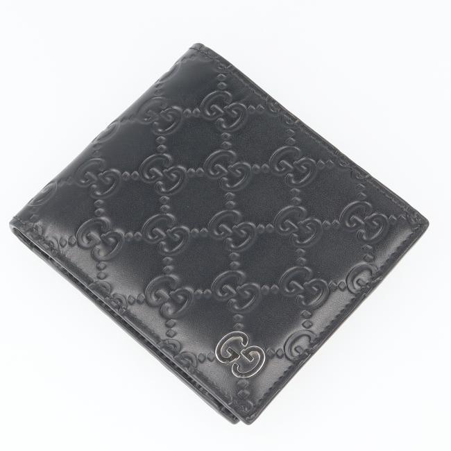 未使用級✨GUCCI グッチ　二つ折り財布　グッチシマ146223 ブラック 楽天市場】財布 ブラック 146223 gucciの通販