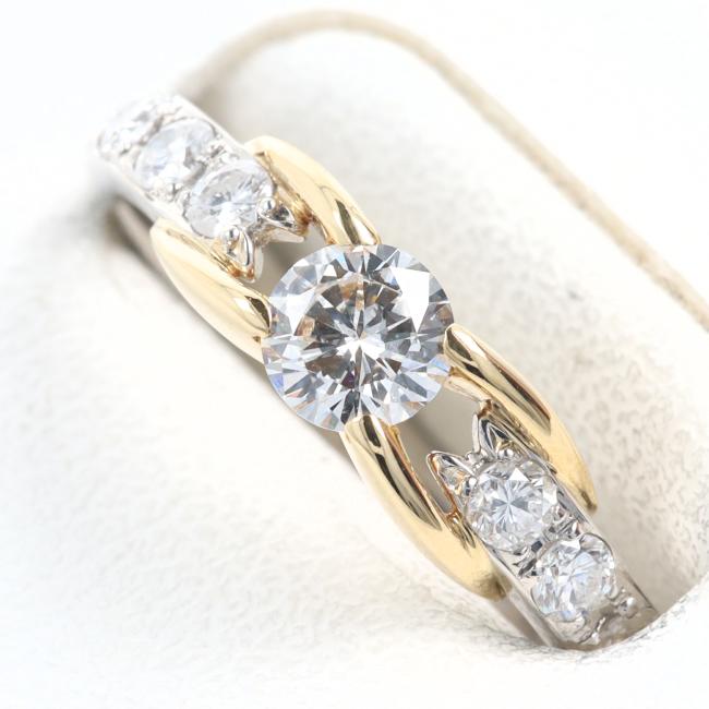 楽天市場】ジュエリーマキ【JEWELRY MAKI】K18YG/PT850 ダイヤモンド付