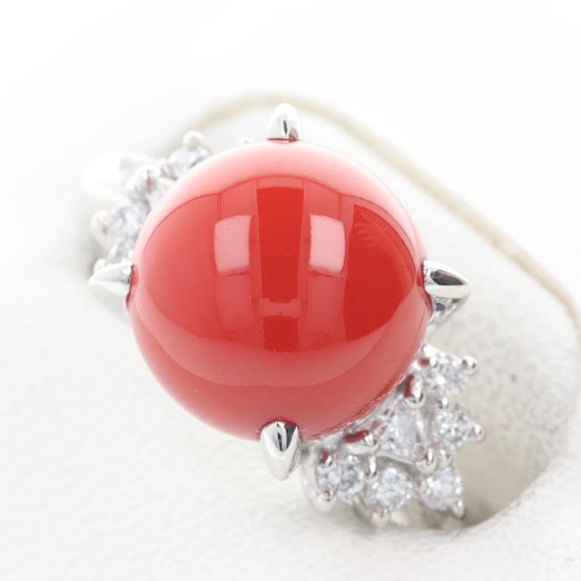 楽天市場】【稀少】『大粒』本ボケ珊瑚の豪華なデザインリング