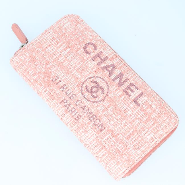 CHANEL ドーヴィルライン スモールジップウォレット 約15.5×9cm CHANEL ドーヴィルライン スモールジップウォレット 約15.5×9cm