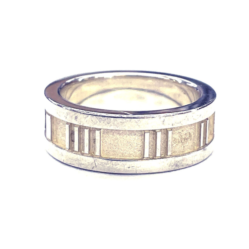 N【中古】【TIFFANY&Co.】ティファニー　SV925アトラスリング　約6.5号　約5.3g　シルバー　レディースリング　メンズリング　指輪　ブランドアクセサリー　シルバーリング　ローマ数字　質屋かんてい局那須塩原店 ★R2502094｜かんてい局栃木 店