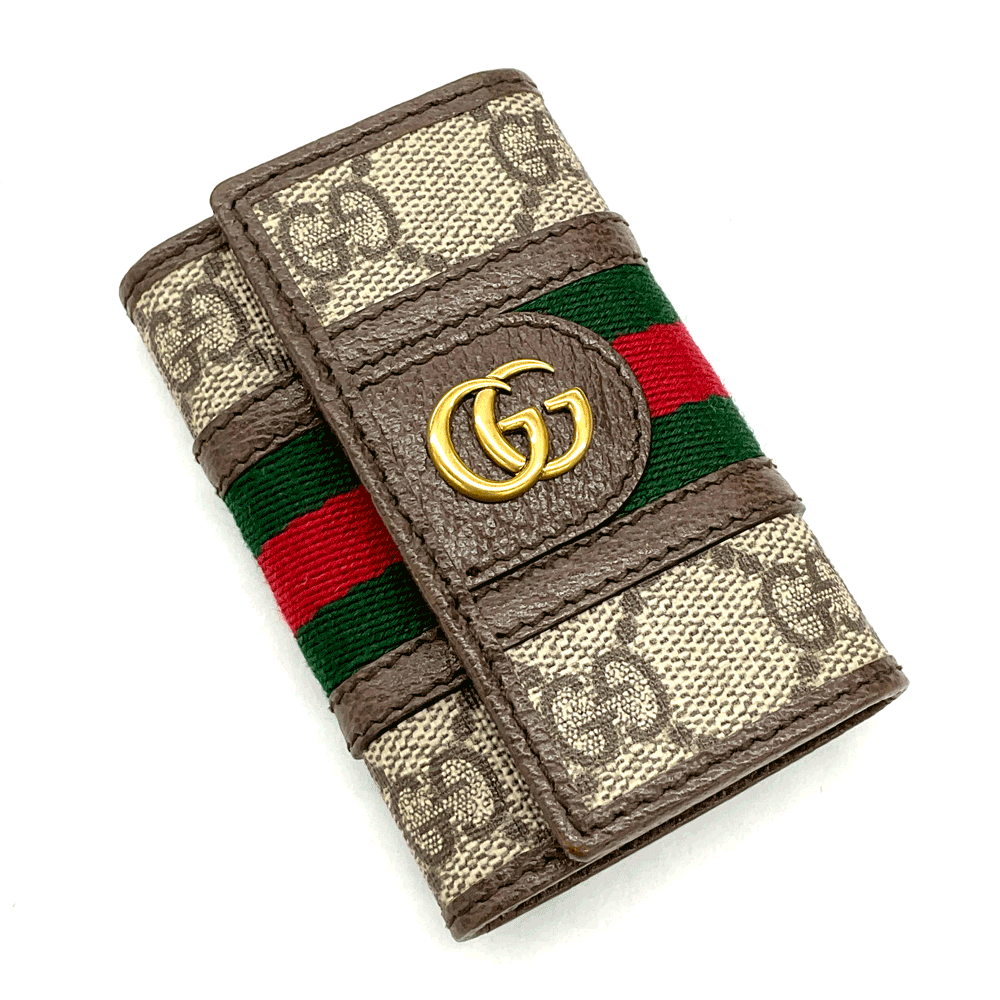 美品✨グッチ　キーケース　6連　シェリーライン　金具　キャンバス　マルチカラー GUCCI グッチ GGスプリーム シェリーライン 6連キーケース