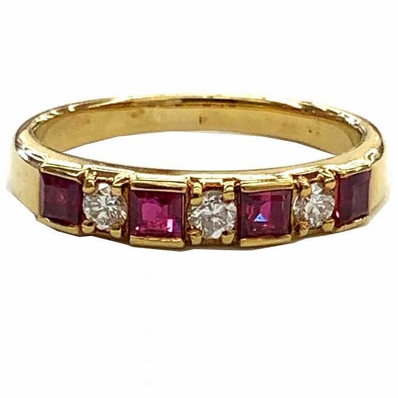 楽天市場】o 【K18P】色石リング ゴールド 18金 緑石 0.13ct 総