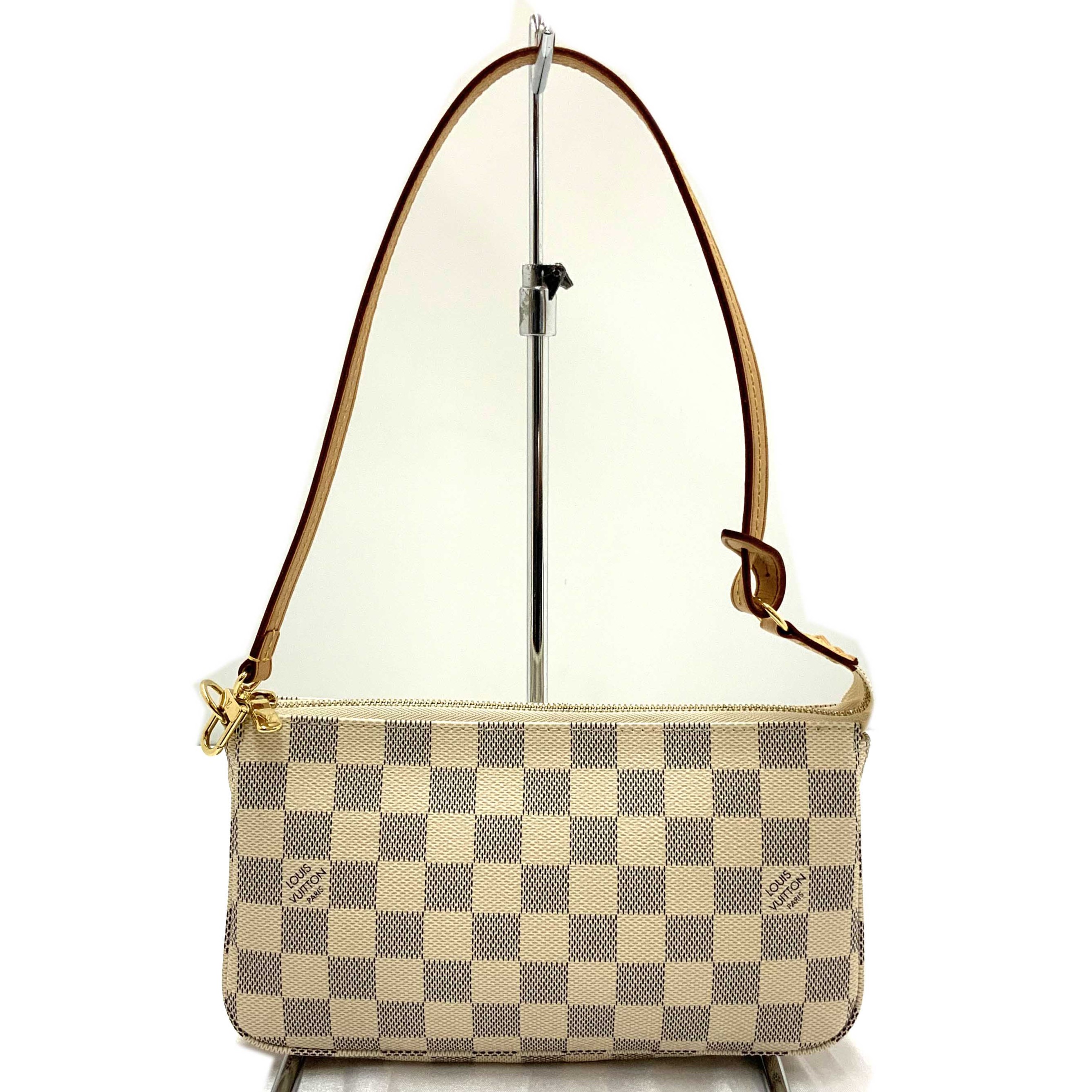 o 【LOUIS VUITTON】N41207 ポシェットアクセソワール ダミエ アズール RFID 美品 合切袋 ハンドバック 一肩肉 好いたらしい 一般受け 定番 レディース 亭主もち 白いこと【ルイヴィトン】 【一六銀行かんてい局小山店】31004279318-191o-y