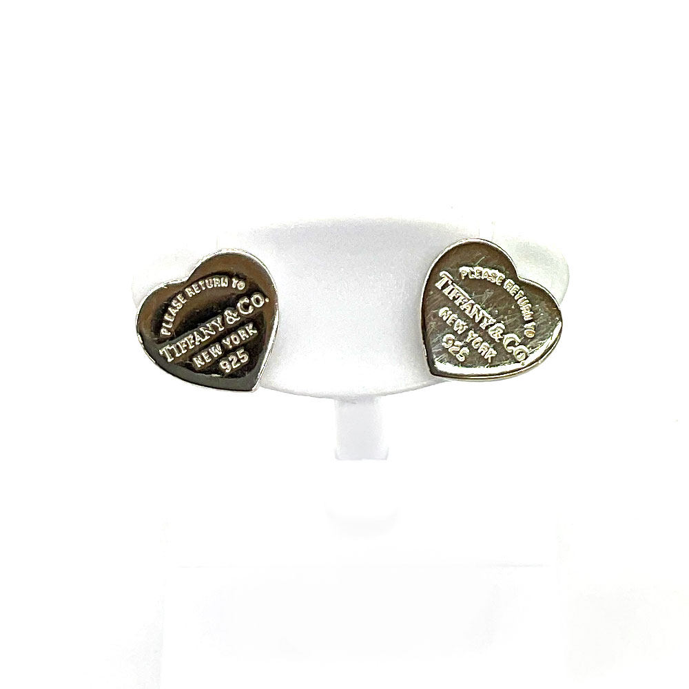 N【中古】【TIFFANY&Co.】ティファニー　リターントゥティファニーハートタグスタッドピアス　SV925　約1.2×1.2cm　総重量約2.1g　シルバーピアス　レディース普段使い　ブランドアクセサリー　キュート　　ハート　プレゼント　 質屋かんてい局那須塩原店3★R2502736
