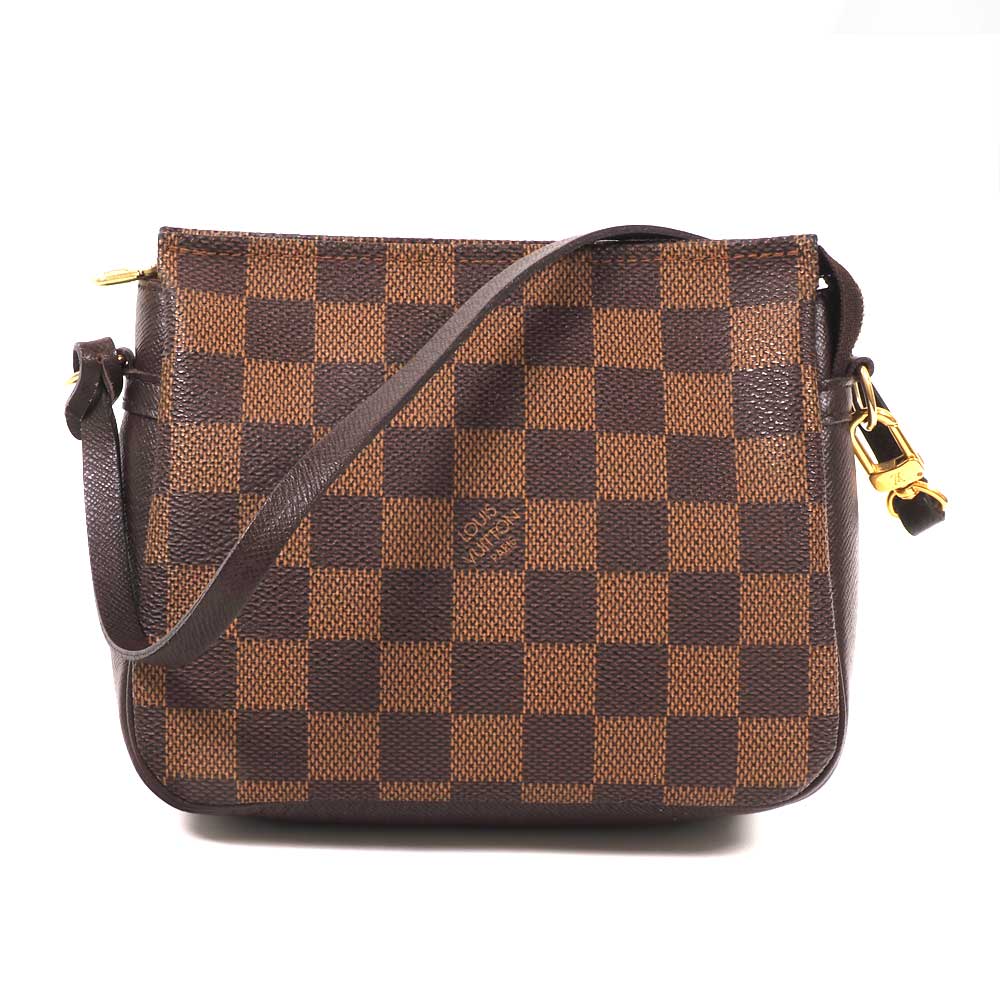 N【中古】【LOUIS VUITTON】ルイヴィトン トゥルースメイクアップ N51982 SP1022 エベヌ ダミエ メイク合切袋 小物納める レディース かざり付ける合切袋 パウダーコンパクト 布袋嘱する 貨物輸送無料 人並み外れた通貨価値 那須塩原店★3101218-41n