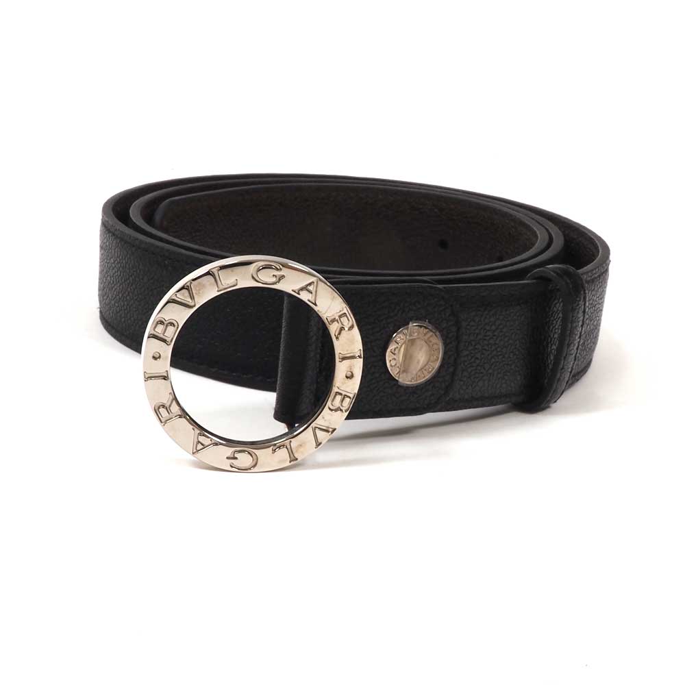 楽天市場】BVLGARI ブルガリブルガリ レザーベルトブラック ロゴ