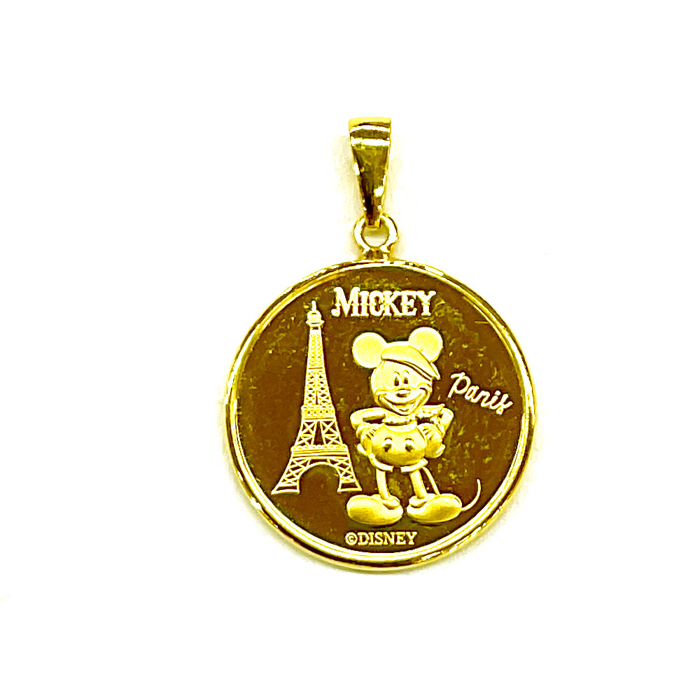 美女と野獣　純金メダルペンダントヘッド　24K ディズニー長編アニメーション『美女と野獣』公開30周年記念