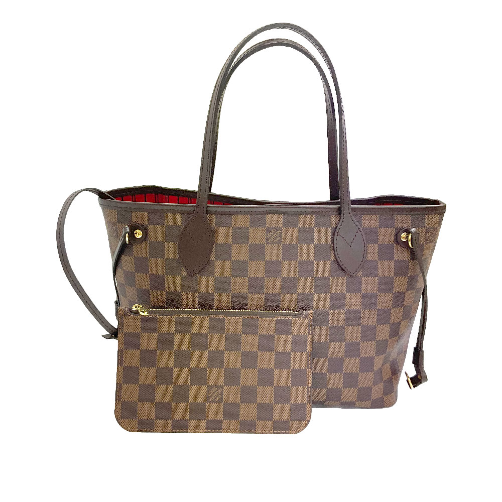 N【中古】【LOUIS VUITTON】ルイヴィトン　ネヴァーフルPM　N41359　AR3188　ダミエ　エベヌ　ブラウン系　ショルダーバッグ　ブランドバッグ　レディースバッグ　軽量バッグ　布袋付属　質屋かんてい局那須塩原店★ R2502861