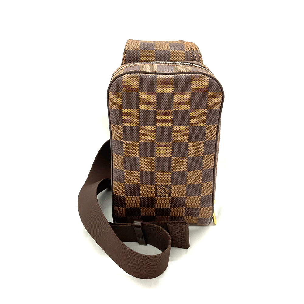 N【中古】【LOUISVUITTON】【ルイヴィトン】ジェロニモス N51994 CA3150 後期型 上半身御徒面子 酉の方角御徒面子 ダミエ エベヌ 赤銅色系 ブランド名御徒面子 男女兼用 一六銀行かんてい局那須塩原店★3100427-340n