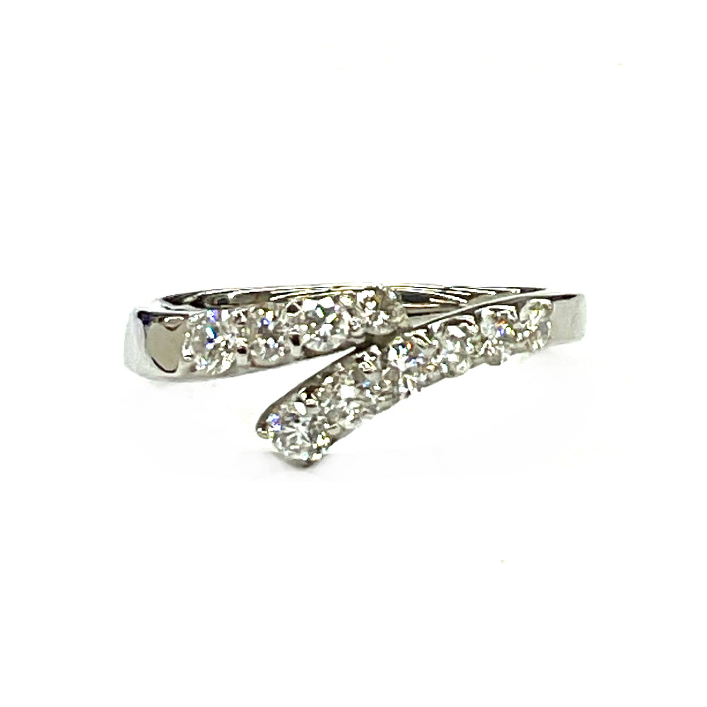 【中古】N【Pt900】ダイヤリング 　約12号　 総重量約5.4g 　プラチナ 　ダイヤ0.50ct　4月誕生石 　宝石　 レディースリング　ノンブランドアクセサリー 　プラチナリング　質屋かんてい局那須塩原店★R2401407