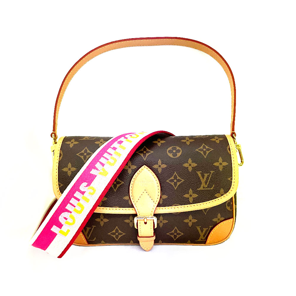 N【中古】【LOUIS VUITTON】ルイヴィトン　ディアヌ　M46049　RFID　モノグラム　フューシャ　ブラウン系　トートバッグ　肩掛けバッグ　ブランドバッグ　レディースバッグ　ショルダーバッグ　質屋かんてい局那須塩原店★ R2503098