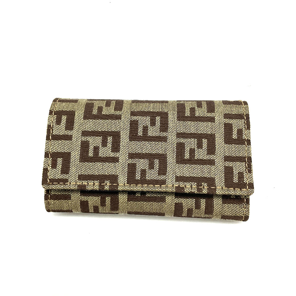 楽天市場】FENDI フェンディ ズッカ柄 6連キーケース レザー カーキ