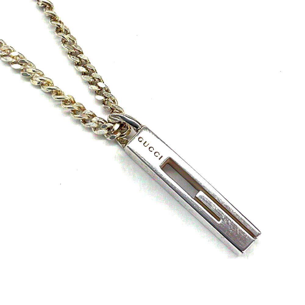 N【中古】【GUCCI】グッチ G赤ちょうちん首飾り SV925 約50珊 総掛け目約15.2g しろがね色 メンズ首飾り レディース首飾り ブランド名付属物 しろがね色首飾り 布袋嘱する 一六銀行かんてい局那須塩原店★R2402152