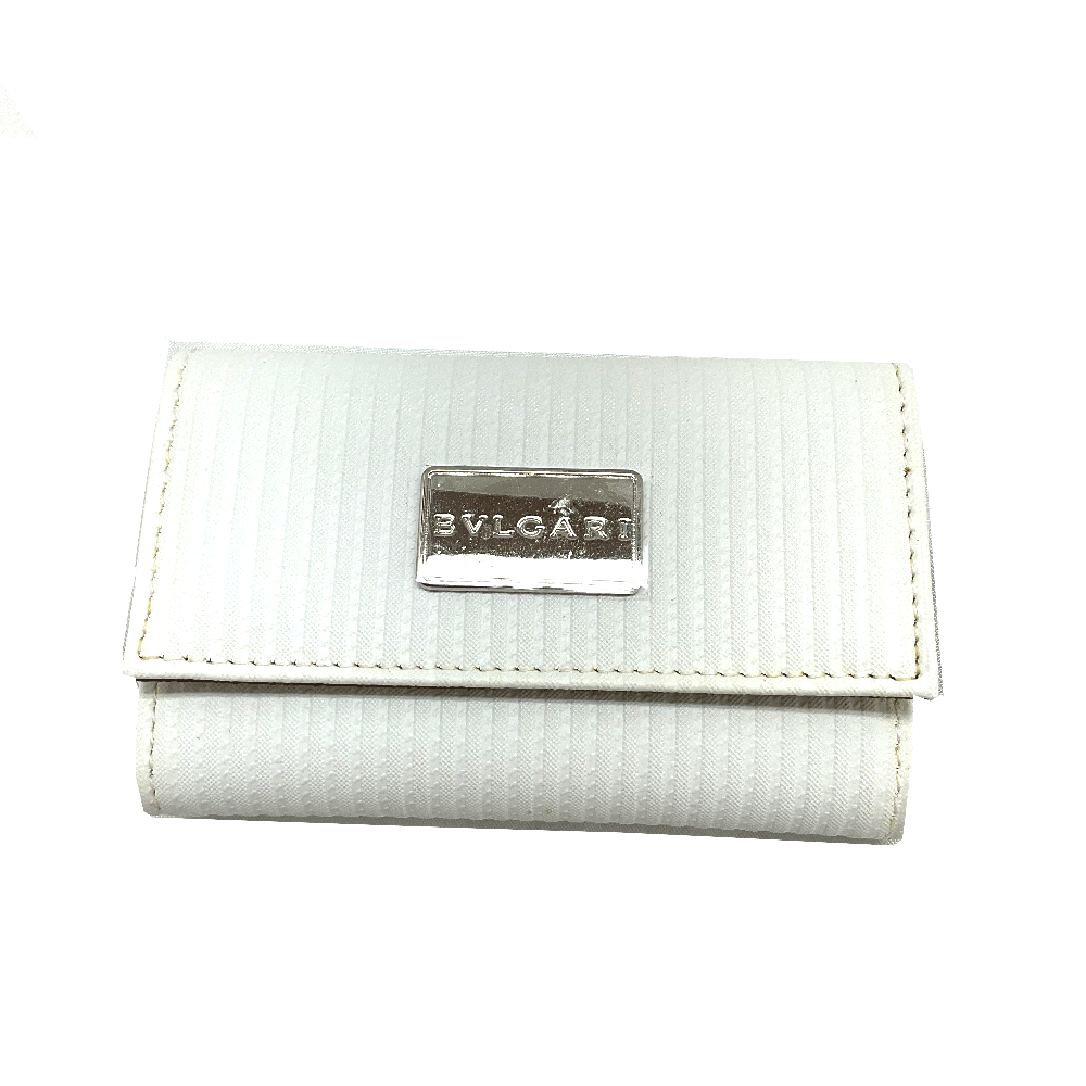 N【中古】 【BVLGARI】ミレリゲ　6連キーケース　27734　レザー　ホワイト×シルバーカラー金具　ブランド　メンズキーケース　レディースキーケース　箱有　質屋かんてい局那須塩原店★R2501857