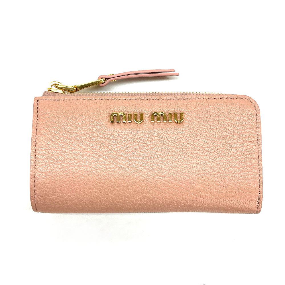 楽天市場】ミュウミュウ MIUMIU キーリング リップケース 型押しレザー