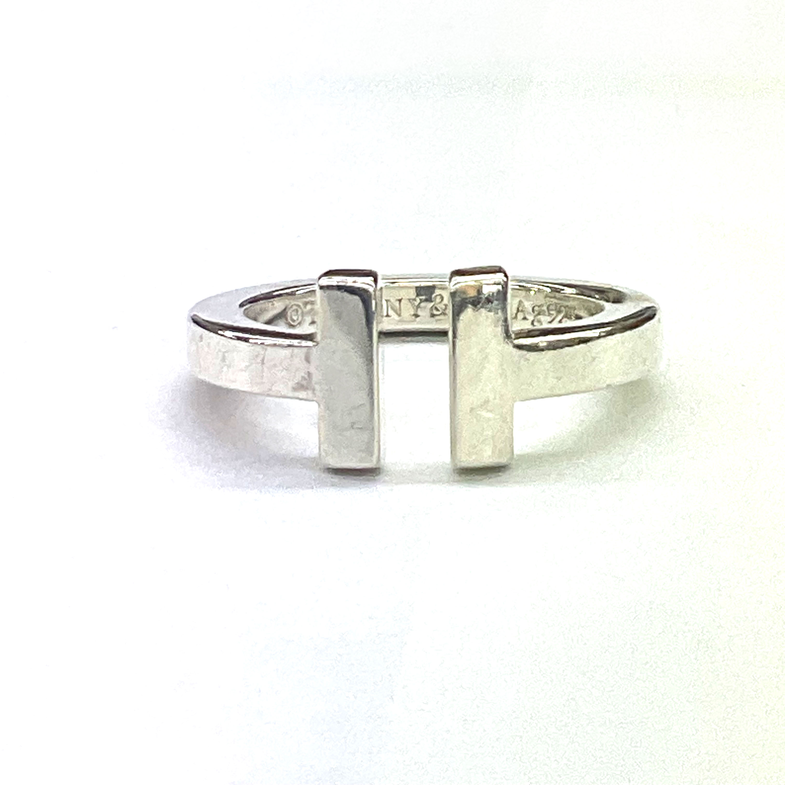 楽天市場】Tiffany&Co. ティファニーT型指輪 スクエアリングペアリング