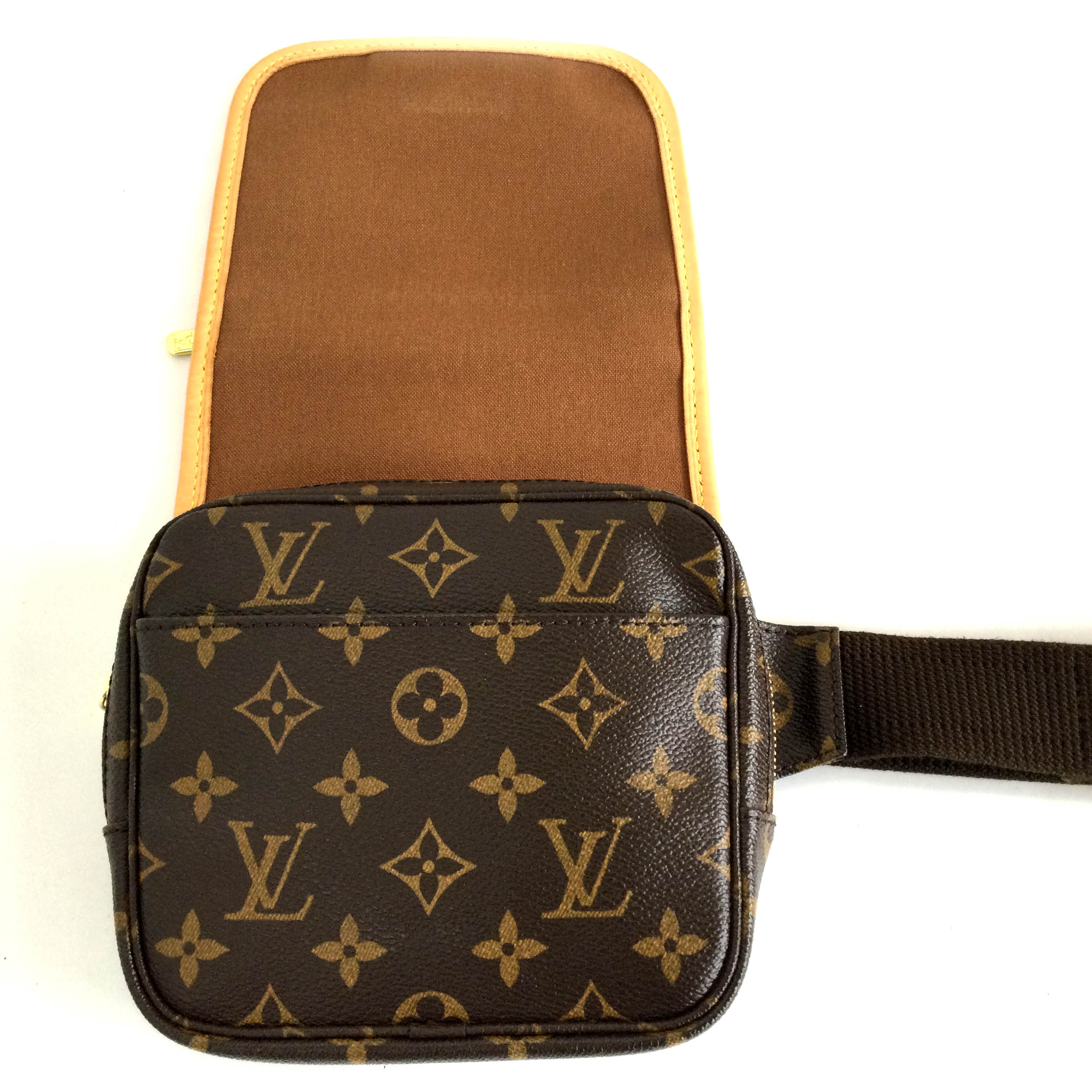 T【中古】LOUISVUITTON【ルイ・ヴィトン】バムバッグ・ボスフォールM40108モノグラムクロスボディバッグブラウンオシャレ普段使い定番人気プレゼント【かんてい局戸祭店】22-13-t