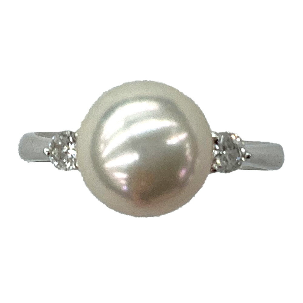 楽天市場】カメリア【CAMELLIA】PT900 パール・ダイヤモンドリング D0