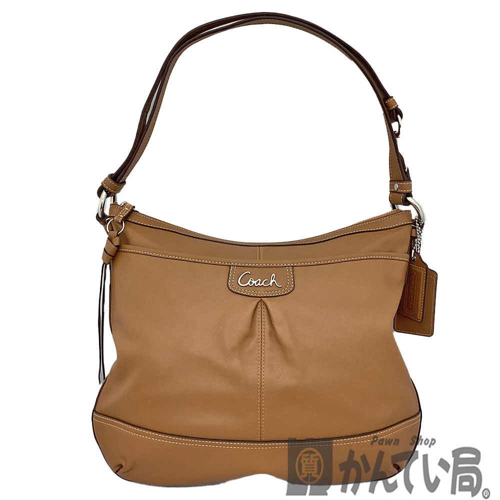 K　COACH　ショルダーバッグ　F19726　レザー　ブラウン　キャメル　肩掛け　送料込　レディース　女性　お買い得　特別価格　布袋付き　シンプル　普段使い　お手頃価格　ブランド　コーチ　質屋かんてい局　鹿沼店　31004329310-109k