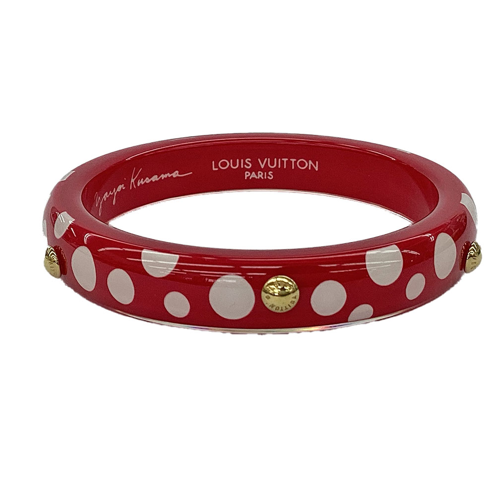 K 一六銀行 中古 LOUIS VUITTON M66684 ブラスレドットインフィニット 赤いこと 草間彌生 箱 布袋 貨物輸送込 お買い得 人並み外れた通貨価値 約18.5珊 メンズ 成人男性 レディース 亭主もち用 好いたらしい 付属物 腕輪 定番ルイヴィトン 鹿沼店 31035479310-23k