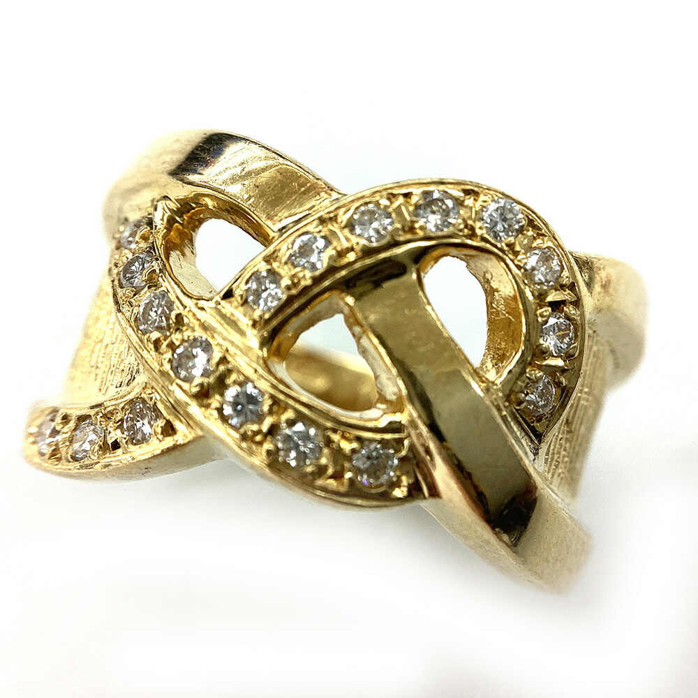 K　ダイヤリング　K18　約8.7g　約11号　0.18ct　ダイヤ　送料込　色石　ファッション アクセサリー　宝石　女性　レディース　ノンブランド　お買い得　特別価格　ラグジュアリー　中古　質屋かんてい局　鹿沼店　31031599310-666ｋ
