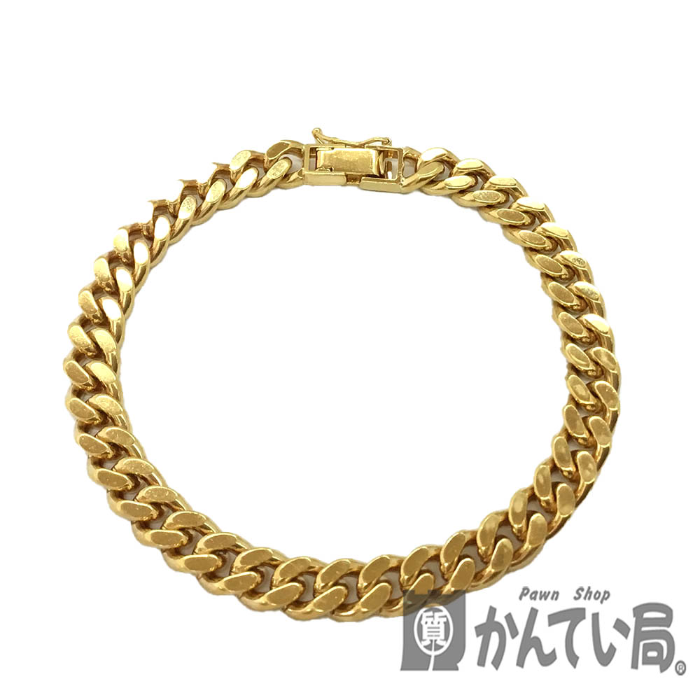 T【K18】喜平 2面腕輪 K18 金 ゴールド ブレス 有形の所有物 宝飾品 付属物 総掛け目約30.4g 約17.5珊 2メン シングル 成人男性 メンズ 中古【ゴールド】【一六銀行かんてい局宇都宮戸祭店】31033699317-121t-h