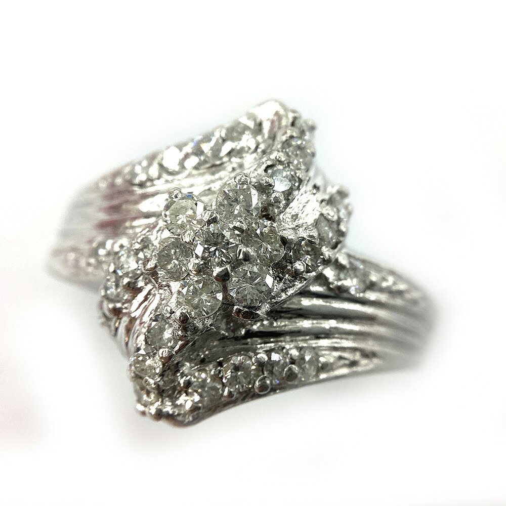 K　ダイヤリング　Pt900　約11.5号　 D0.56ct 　送料込　約8.2g　　ダイヤ　プラチナ　指輪　レディース　女性　　ファッション　ノンブランド　お買い得　特別価格　シンプル　普段使い　中古　質屋かんてい局　鹿沼店　31031739310-491K