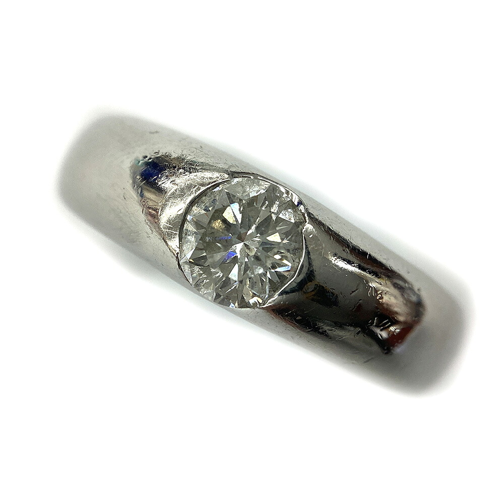 K ダイヤリング Pt900 約15.5号 D0.615ct 送料込 約11.0g ダイヤ 誕生石 プラチナ 指輪 レディース 女性 ファッション ノンブランド お買い得 特別価格 シンプル 普段使い 中古 質屋かんてい局 鹿沼店 31031739310-505K