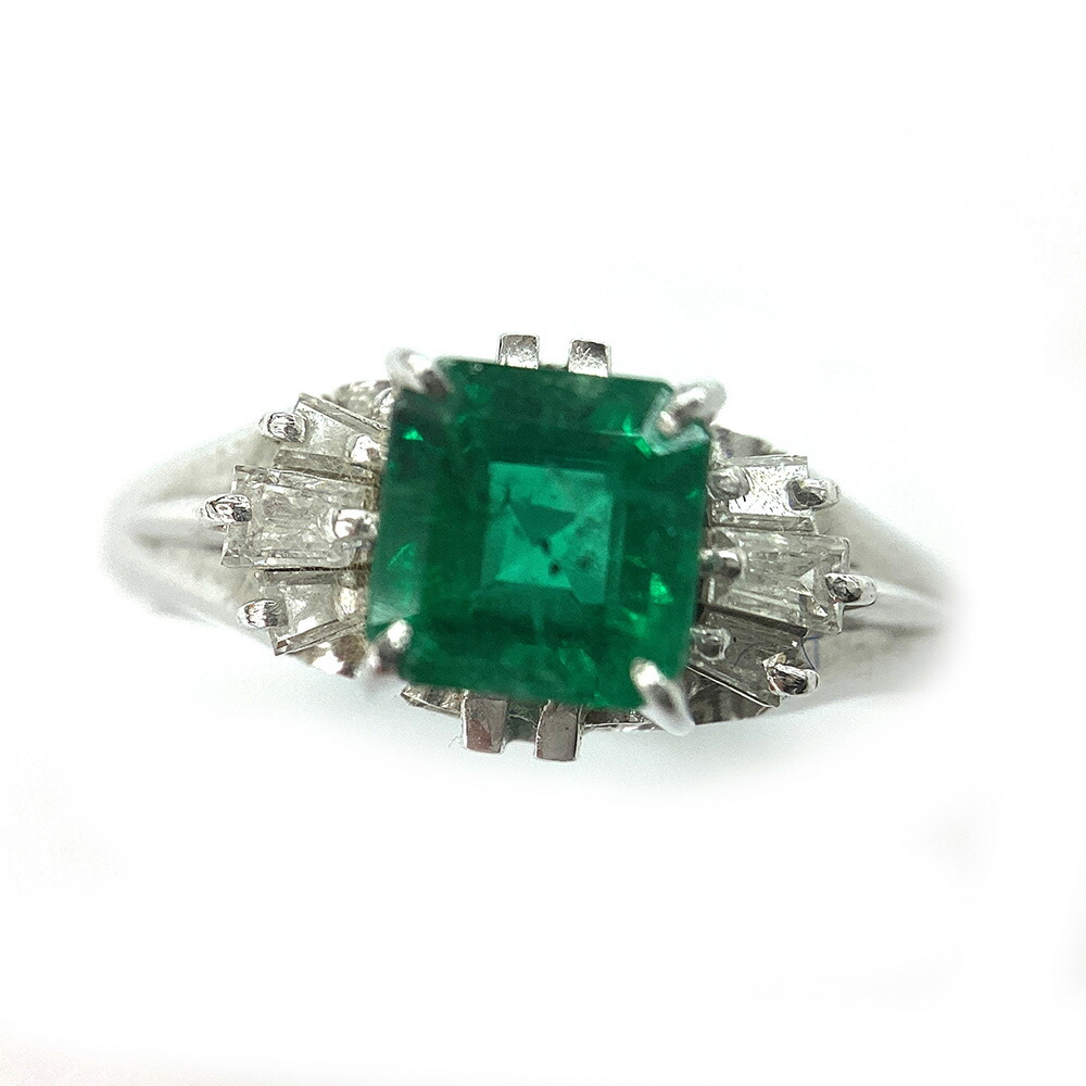 （売り切り価格）ペアシェイプ　豪華　プラチナ900 大粒エメラルド1ct 楽天市場】大粒 エメラルド リング/指輪 1.6カラット プラチナ
