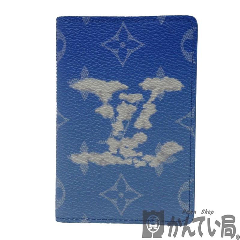 K Louis Vuitton ルイ ヴィトン オーガナイザドゥポッシュ M 美品 カードケース モノグラムクラウド ホワイト ブルー そら シンプル レディース 女性 男性 メンズ ユニセック 仕事用 名刺入れ 中古 質屋かんてい局鹿沼店 12k Cdm Co Mz
