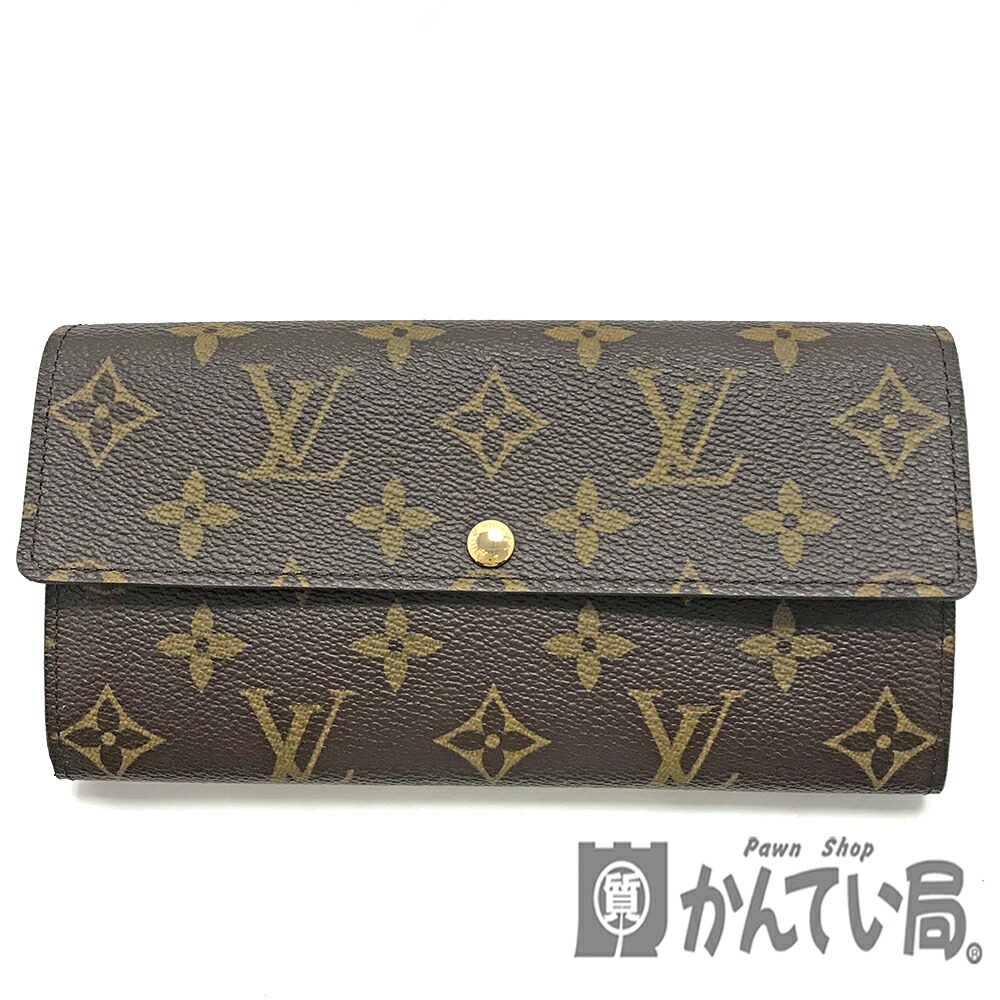 U【中古】LOUIS VUITTON【ルイ・ヴィトン】ポルトフォイユ・サラ M61734  スナップボタン 長紙入れ  モノグラム 赤銅色 布袋付 定番 【かんてい局宇都宮店】31015589315-240u-k