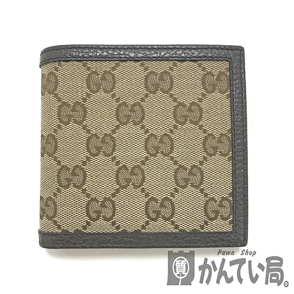 グッチ 二つ折り札入れ GGスプリーム 768243 FACQC 9773 GUCCI グッチ 財布 メンズ 二つ折り札入れ GGスプリーム