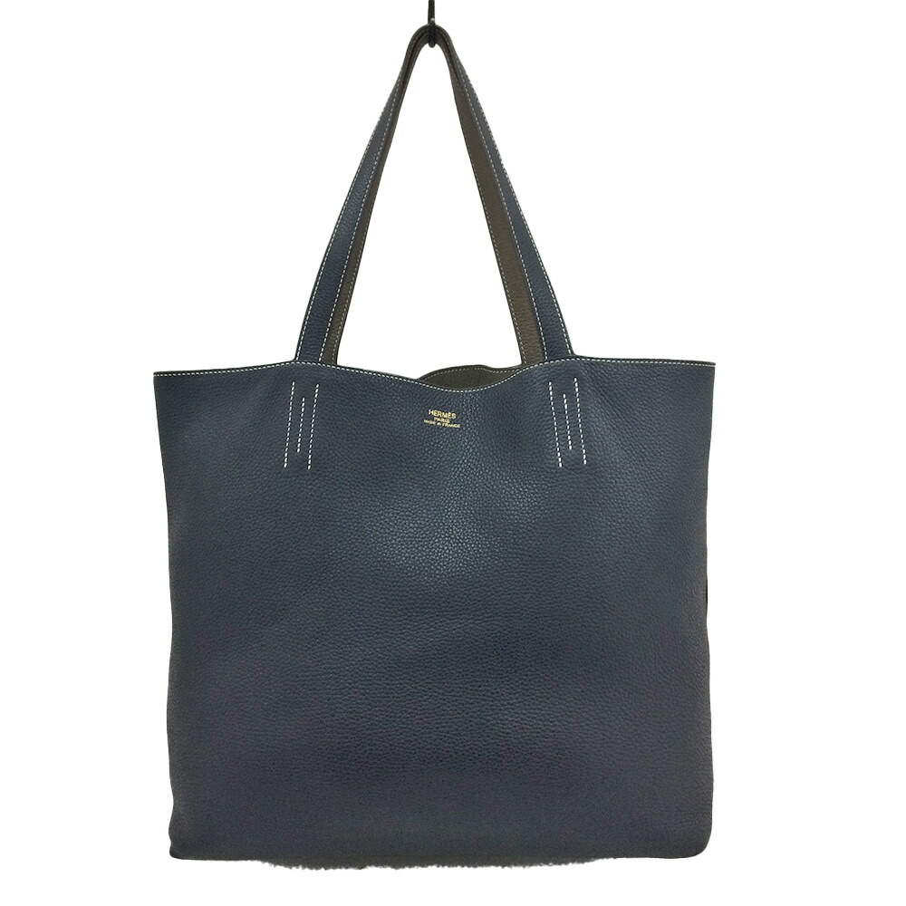 エルメス ダブルサンス クレマンス レザー トートバッグ HERMES エルメス トートバッグ ドゥブルサンス45 リバーシブル