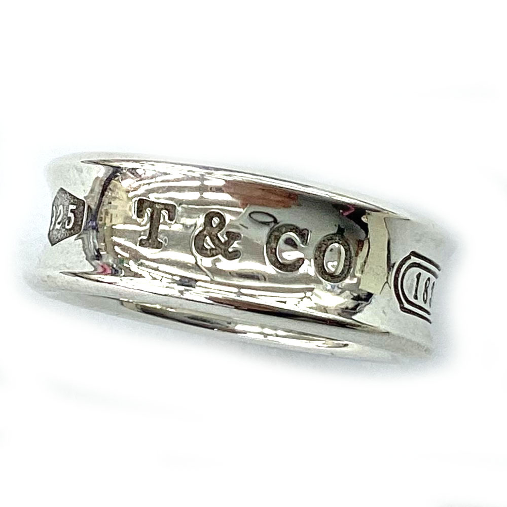 保存袋付　Tiffany ティファニー Ｔ&CO ナローリング9号前後　925 Tiffany & Co. Return To NY T&co Sterling Silver 925 Wide