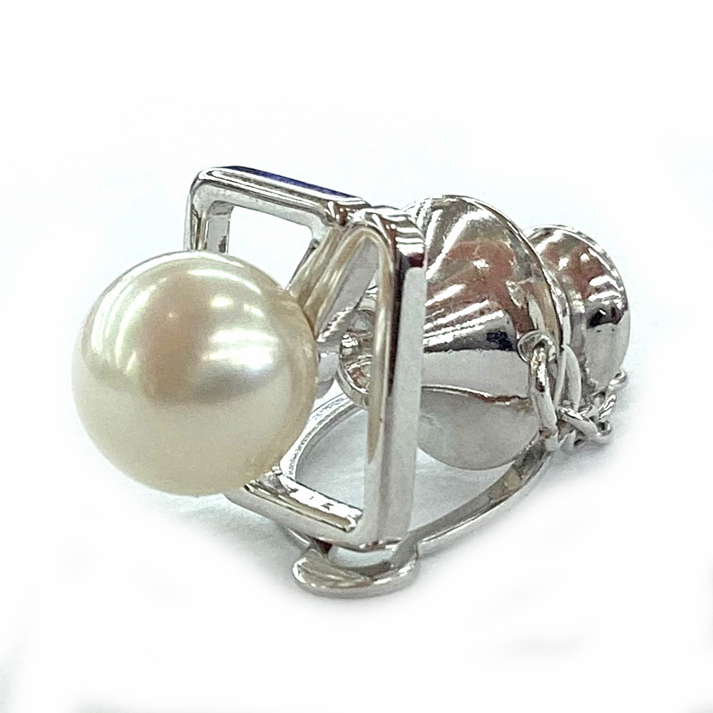 ミキモト　タイピン　パール　S・M・NHK刻印　0719-05-08 MIKIMOTO / ミキモト ネクタイピン パール 刻印 ブランド 中古