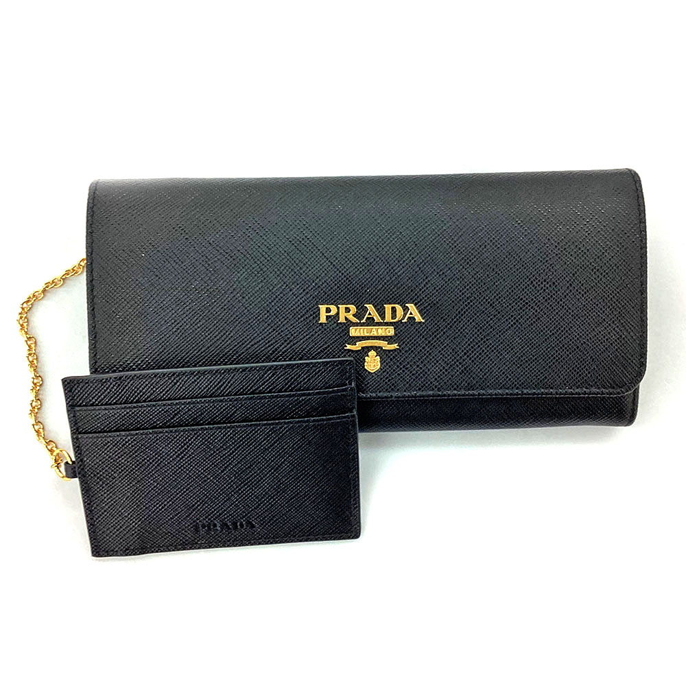 楽天市場】PRADA(プラダ）二つ折り長財布 1MH132 NERO サフィアーノ