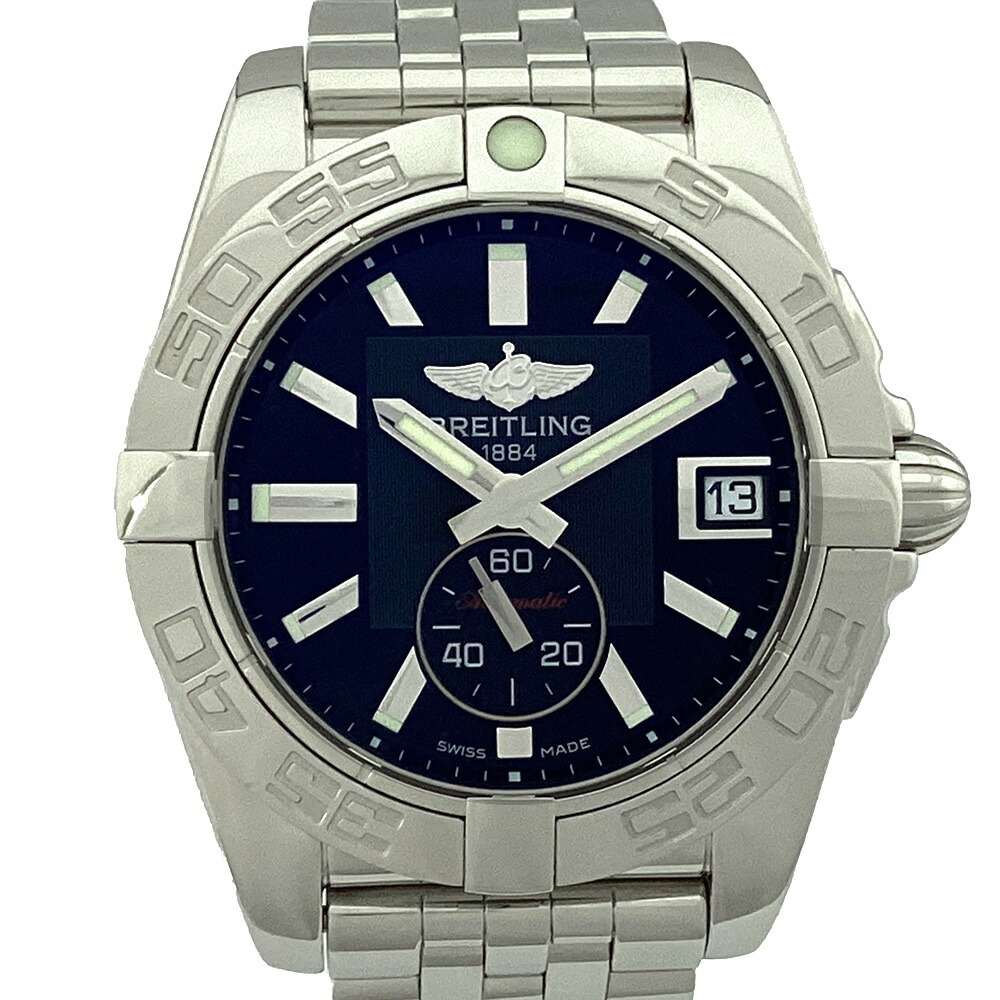 K【OH・磨き済】BREITLING　ギャラクティック 36　A373833PA　腕時計　黒文字盤　ブラック　ステンレススチール　自動巻き　男性　メンズ　100ｍ防水　美品　箱　保証書　ギャラ　送料込　特別価格　お買い得　ブライトリング　中古 質屋かんてい局　鹿沼店　P2500298k