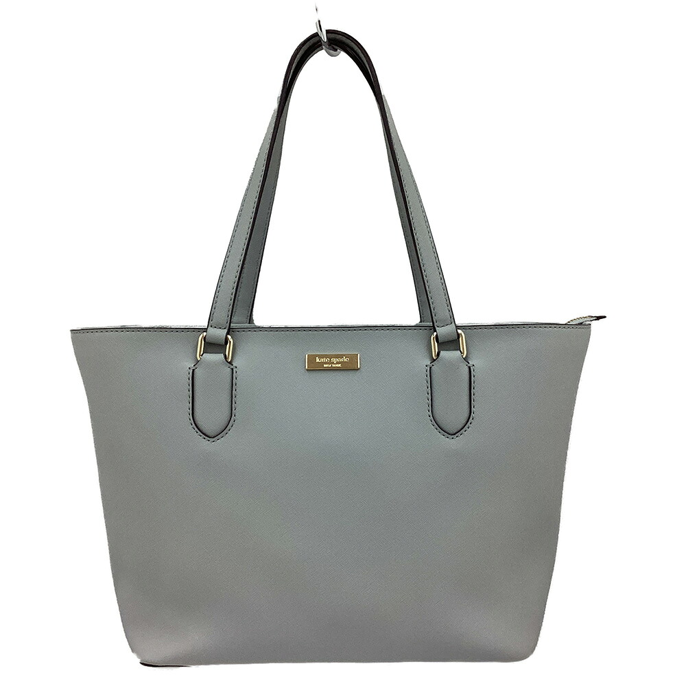 K　Kate Spade　ハンドバッグ　グレー　レザー　レディース　女性　定番　オフィス　カジュアル　シンプル　お出掛け　エレガント　上品　かっこいい　台形　お買い得　特別価格　ケイトスペード　中古　質屋かんてい局　鹿沼店　P2403425k 14,430円