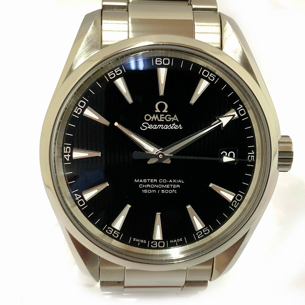 O【OMEGA】シーマスターアクアテラ コーアクシャル　231.10.42.21.01.003　自動巻き　オートマ　SS　黒文字盤　シンプル　スポーツ　男性　メンズ　腕時計【オメガ】【かんてい局小山店】T2403686o-h