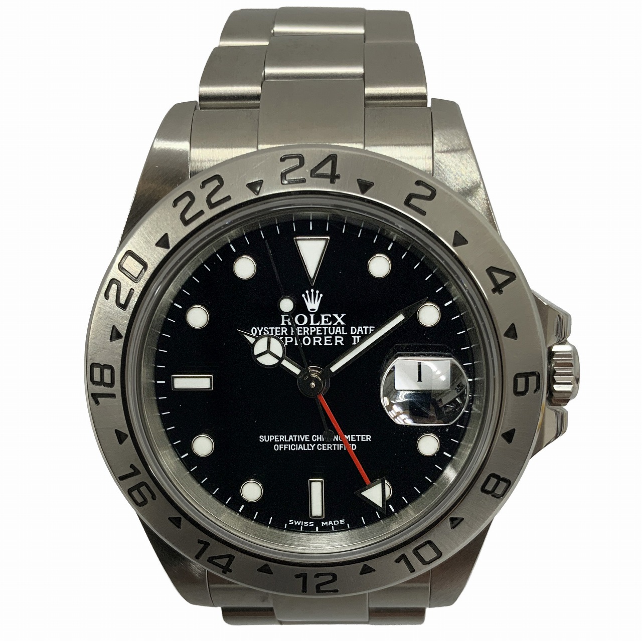 Ｏ【ROLEX】 ロレックス　16570　エクスプローラー2　ブラック　黒文字盤　Ｐ番　2000年頃製造　メンズ 腕時計　自動巻き　定番　シンプル　おすすめ　【かんてい局小山店】31000049316-89o-h