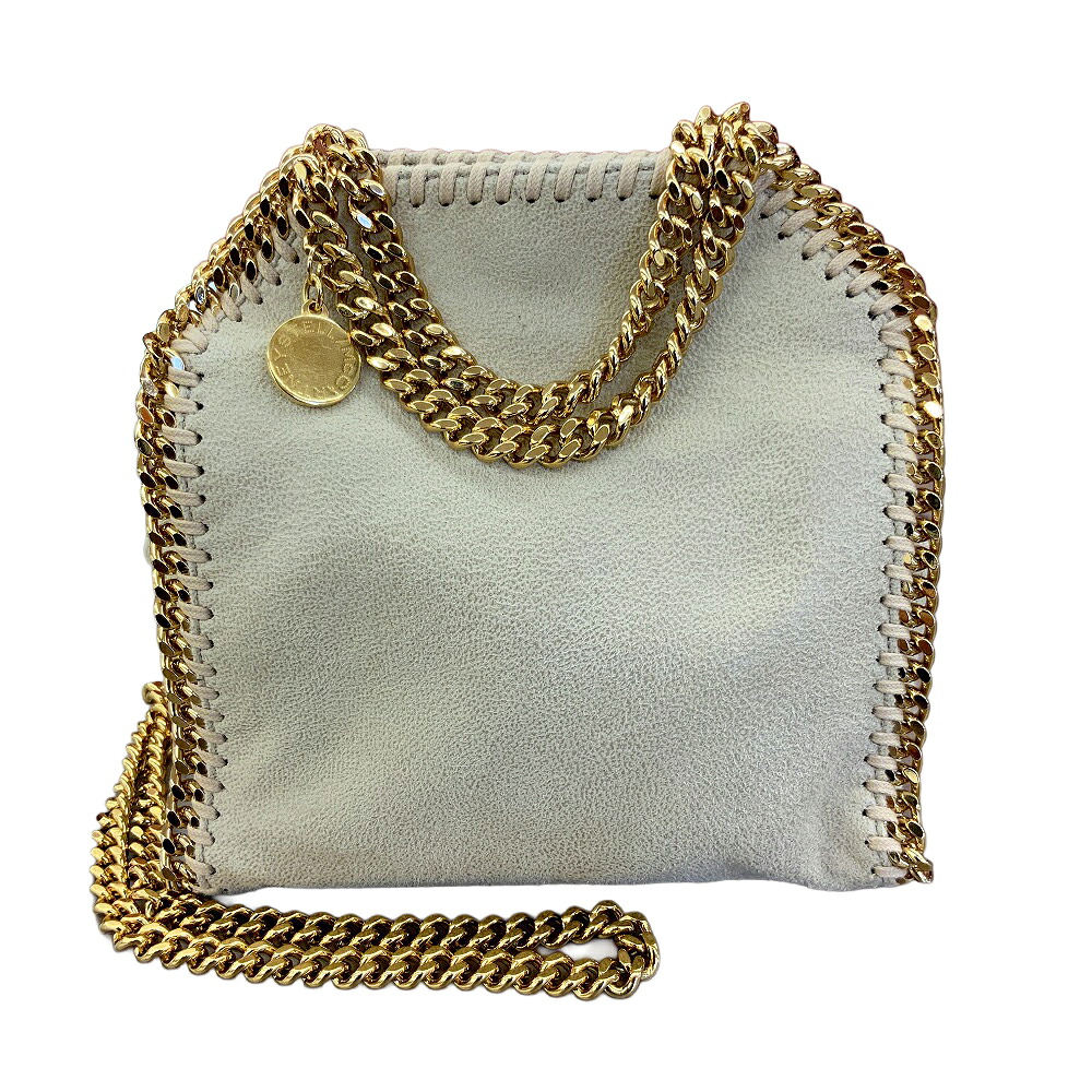 O 【Stella McCartney】ステラマッカートニー ファラベラタイニートート 391698 W9355 9300 シャギーディア 2WAY御徒面子 ショルダーバッグ ハンドバック ベージュ ゴールド チェーン店 お上さん レディース 貨物輸送無料 中古【かんてい局小山店】T26-437o-hk
