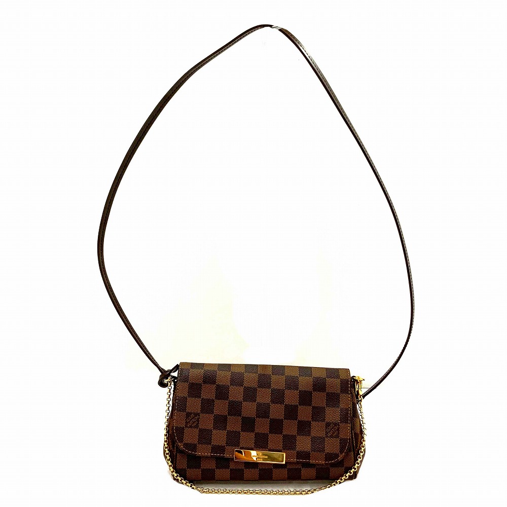 O【LOUIS VUITTON】 N41129　フェイボリットMM 　ダミエ　ブラウン　レディース　ハンドバック　2WAYショルダーバック　女性　定番【ルイヴィトン】　【かんてい局小山店】T2500613-o-a